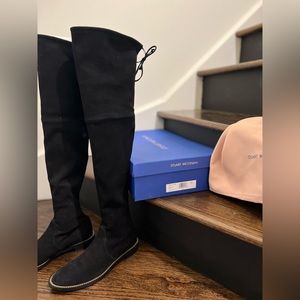 Stuart Weitzman Lowland Linx Boot Black Size 8.5 B